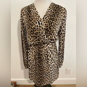 Twelfth Street by Cynthia Vincent Animal Print Long Sleeve Dress